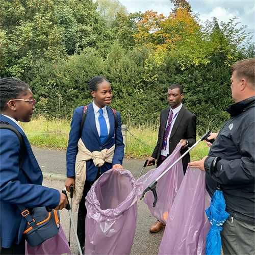 Students and Staff Assist with Litter Picking in Local Community